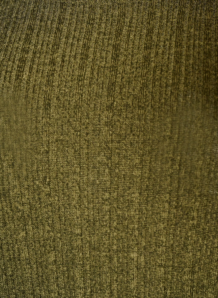 Jersey blouse met geribde structuur en lange mouwen, Groen, Packshot image number 2