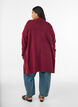 Geribd gebreid vest met zakken, Rood, Model image number 2