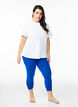 Basic 3/4 legging in viscose, Blauw, Model image number 1