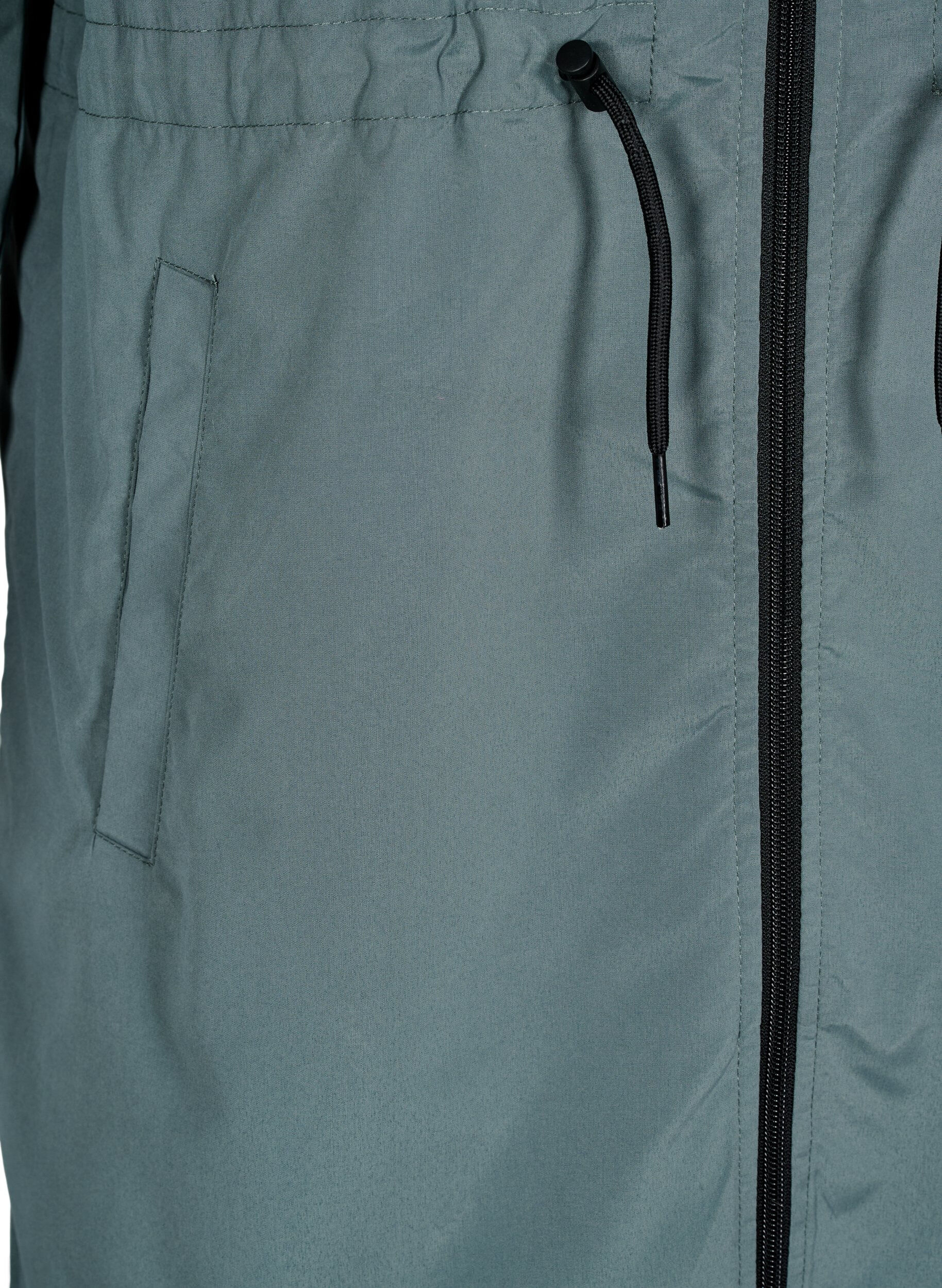 ZizziFLASH - Waterafstotende parka met capuchon, Groen, Packshot image number 3