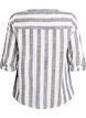 Katoenen blouse met V-hals, Blauw, Packshot image number 1