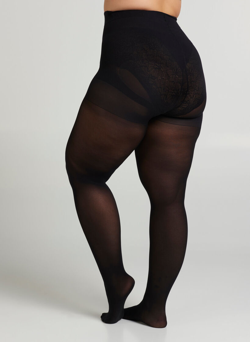 Push up panty Denier 60, Zwart, Model image number 3
