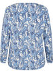 Blouse met lange mouwen, print en V-hals, Vanille, Packshot image number 1