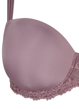 ZizziVoorgevormde bh met kant en gladde cups, Rose Taupe, Packshot image number 2