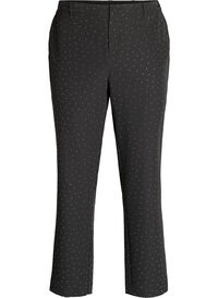 Broek met rhinestones en een hoge taille, Zwart Broek met rhinestones en een hoge taille