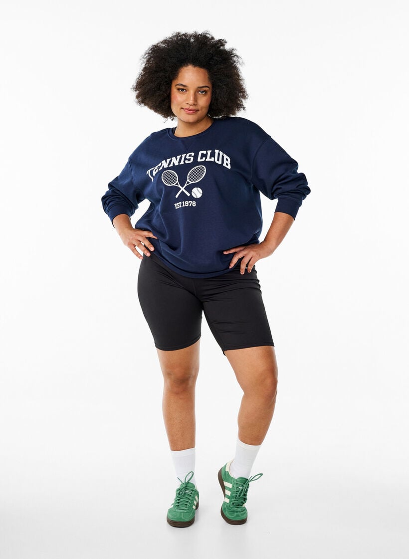 Sportief sweatshirt met print, Night Sky, Model