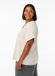 Luchtige blouse met korte mouwen, Beige, Model image number 2