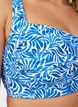 Gewatteerde bikinitop met print, Blauw, Model image number 3