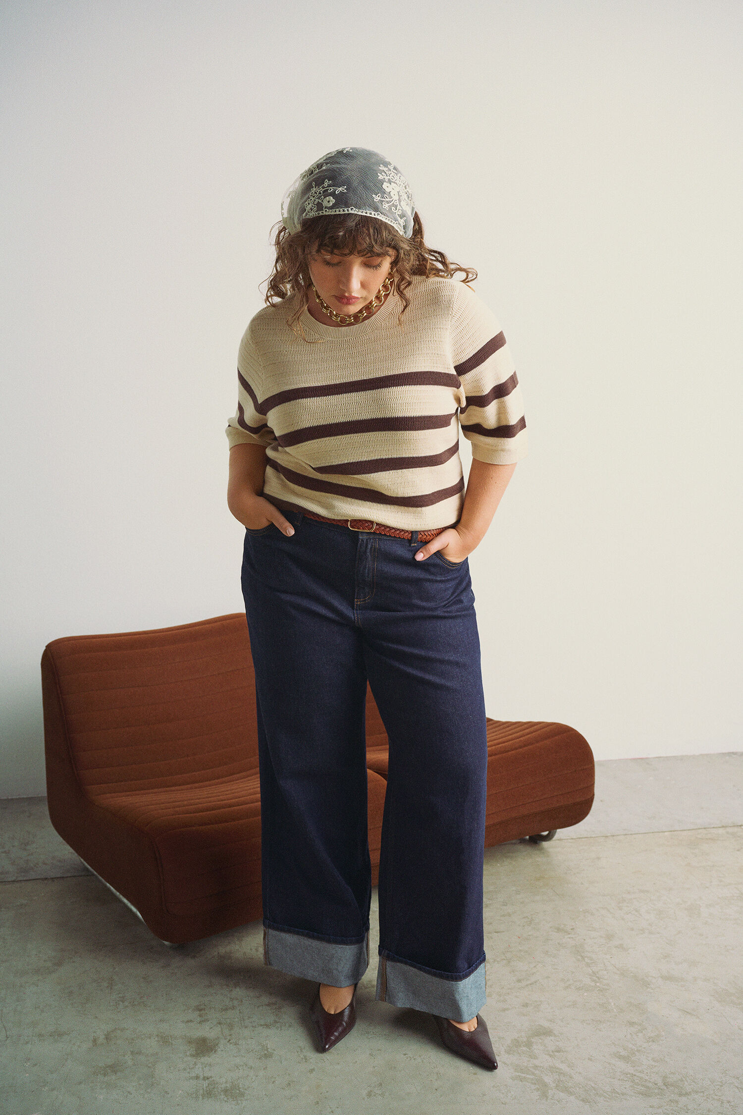 ZizziGestreepte trui, , Model