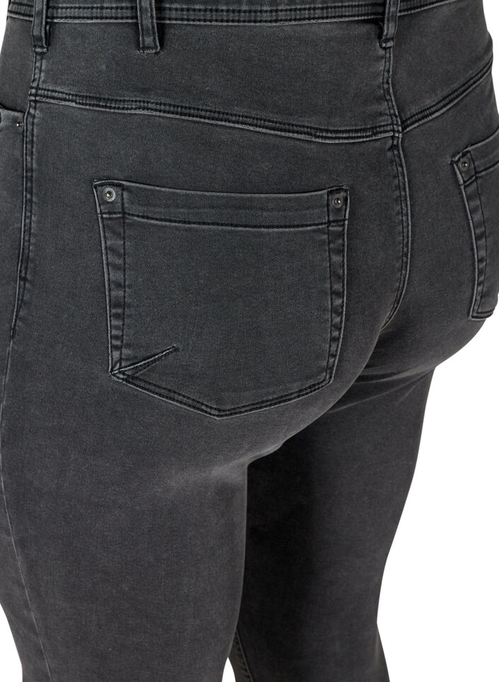 Gecropte Amy jeans met ritssluiting details, Grijs, Packshot image number 3