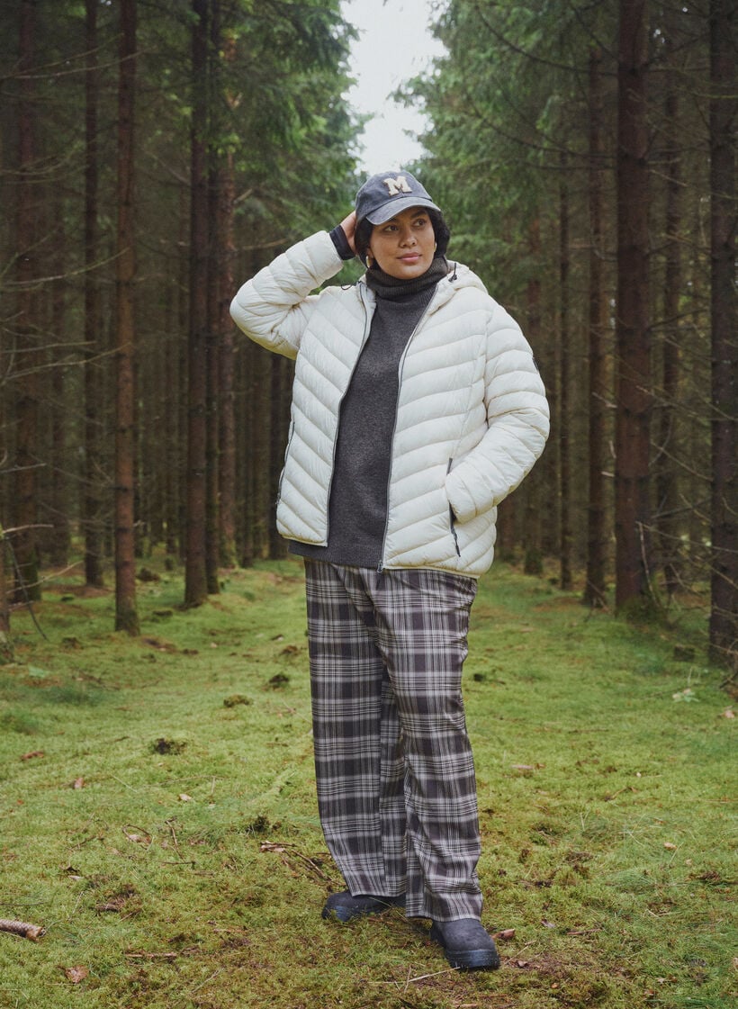 Gecrochte broek met wijde pijpen, Bruin, Image image number 0