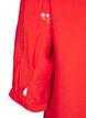 Blouse met 3/4 mouwen en bloemenborduursel, Flame Scarlet, Packshot image number 3