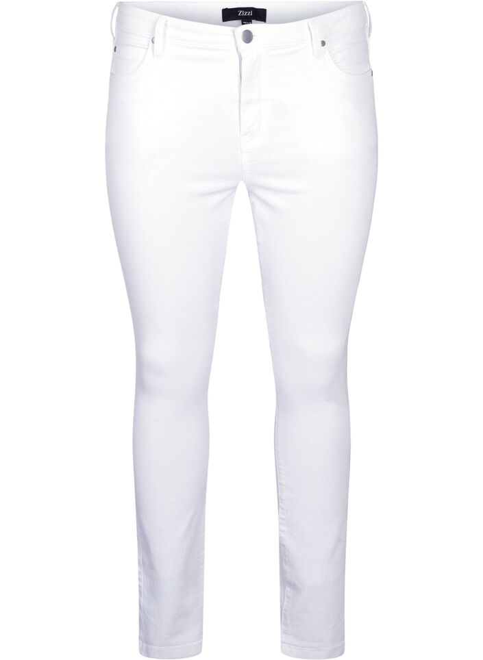 super slim fit Amy jeans met hoge taille, Wit, Packshot image number 0