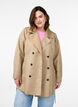 Korte trenchcoat met riem, Beige, Model image number 0