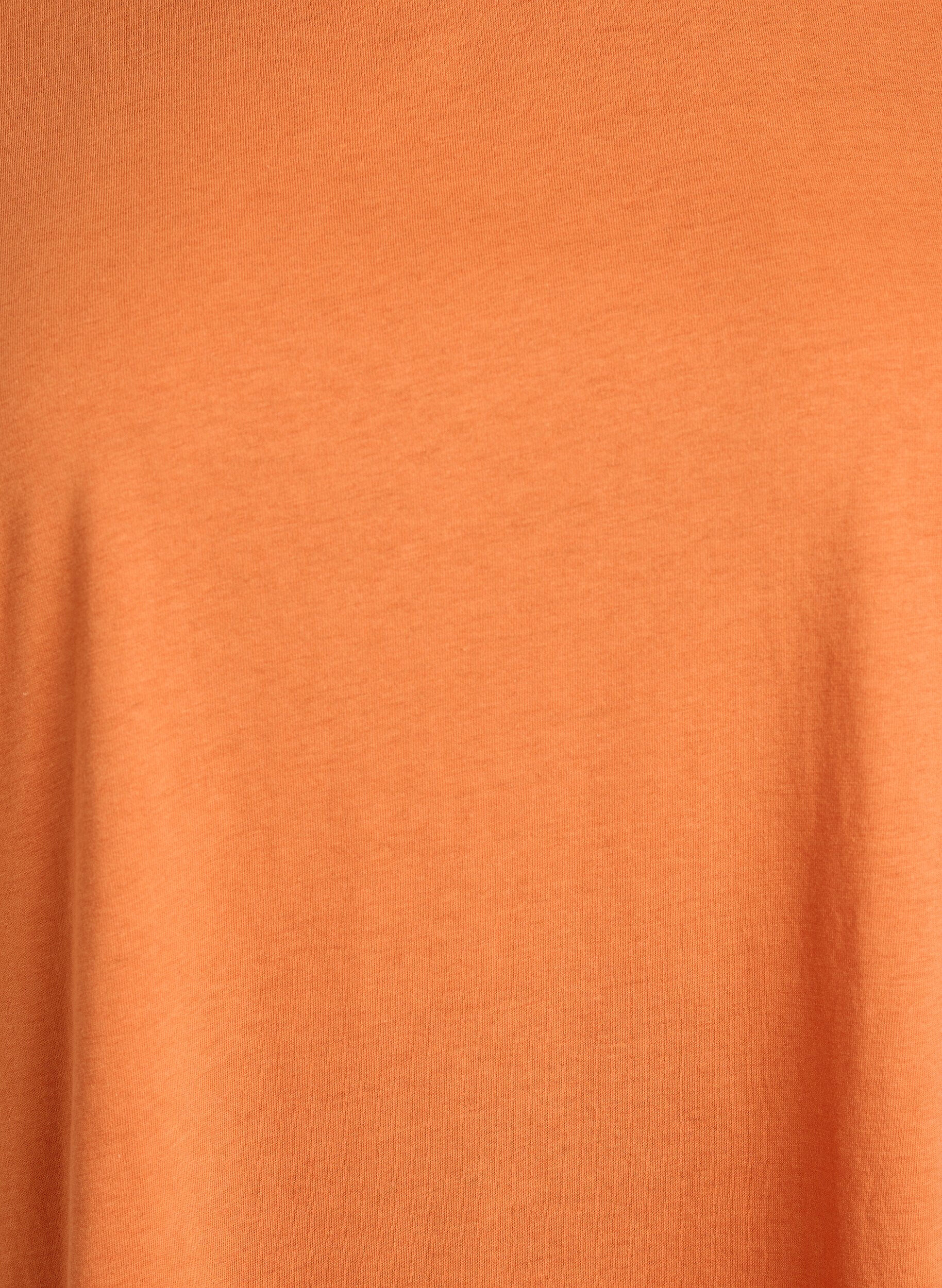 ZizziT-shirt met korte mouwen van katoenmix, Oranje, Packshot image number 2
