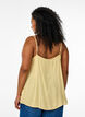 Strap top in viscose, Geel, Model image number 2