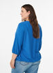 Blouse met textuur en 3/4 mouwen, Blauw, Model image number 2