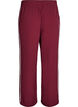 Sportieve broek met rechte pijpen en zijstrepen, Donker Bordeaux, Packshot image number 1
