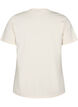Organisch katoenen T-shirt met print op de voorkant, Vanille, Packshot image number 1