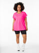 Effen gekleurd trainingsshirt, Roze, Model image number 1