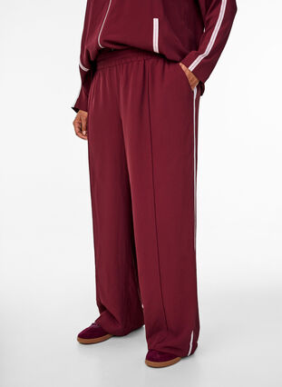 ZizziSportieve broek met rechte pijpen en zijstrepen, T. Port Orch Stripe, Model image number 2