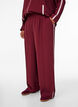 Sportieve broek met rechte pijpen en zijstrepen, Donker Bordeaux, Model image number 2