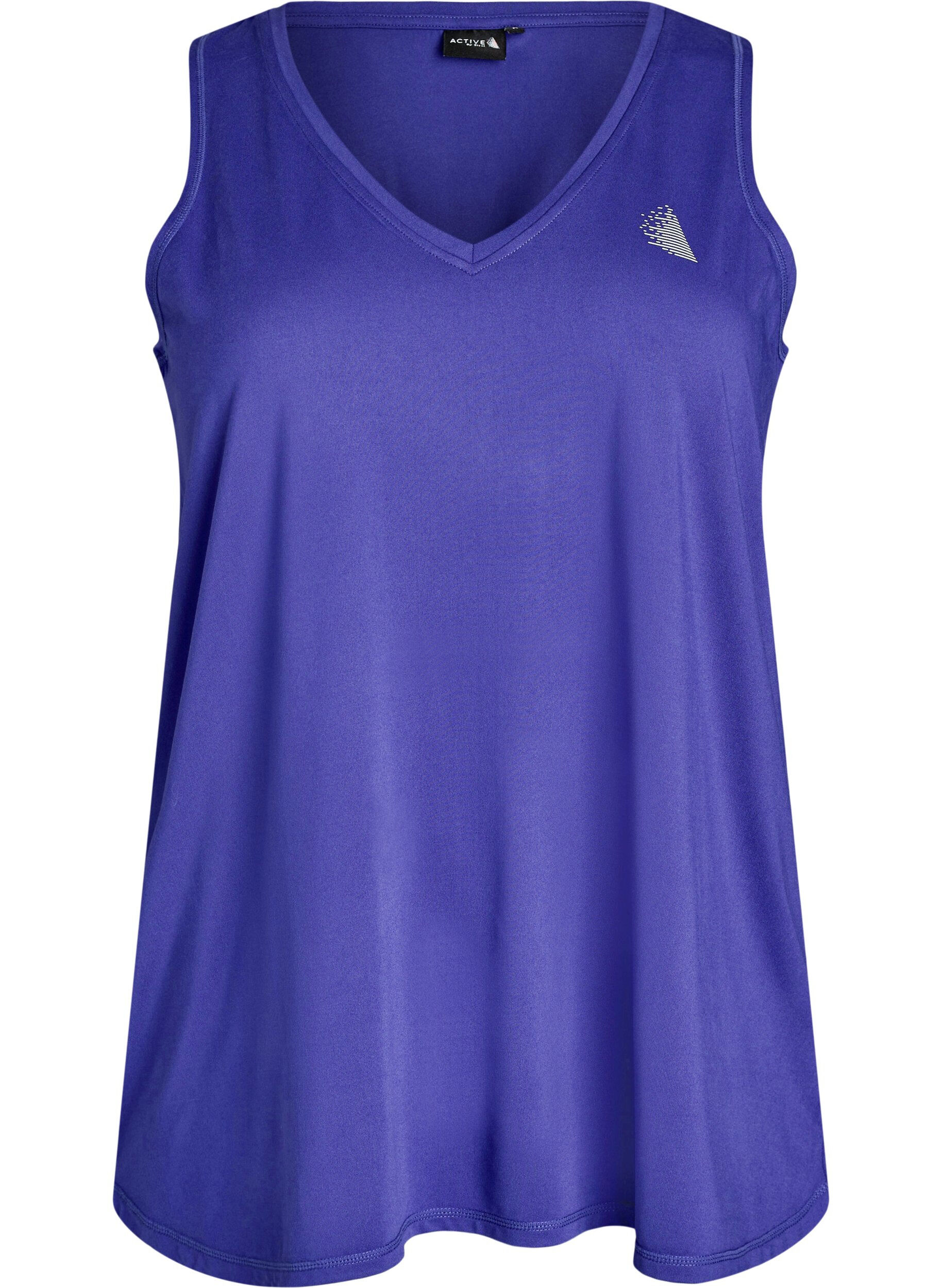Sports top with V-neck