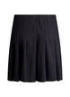Korte geplooide rok met elastische tailleband, Zwart, Packshot image number 1