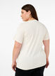 Organisch katoenen T-shirt met print op de voorkant, Vanille, Model image number 2