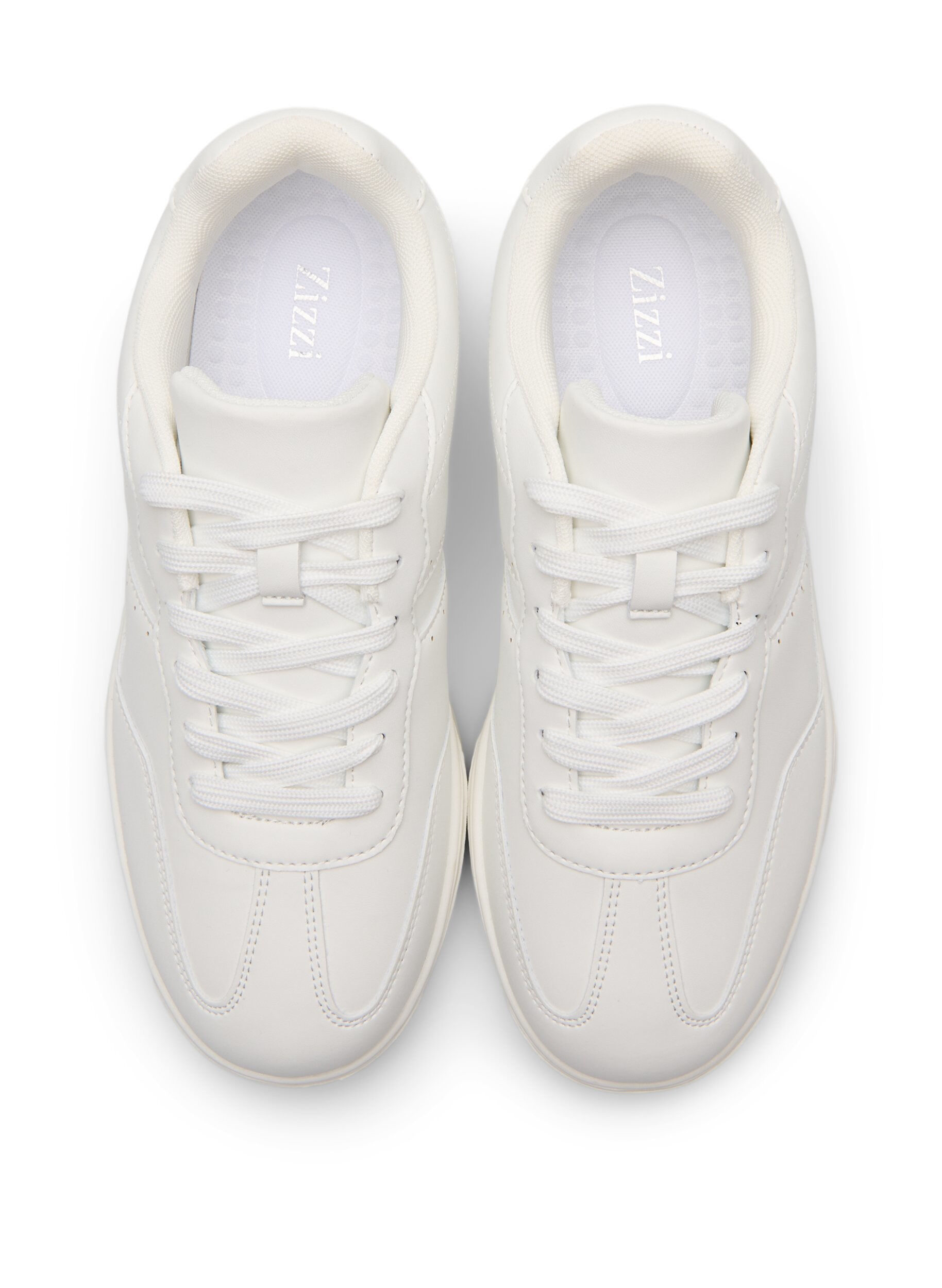 ZizziWide fit - Sneakers met stiksel details, Wit, Packshot image number 2