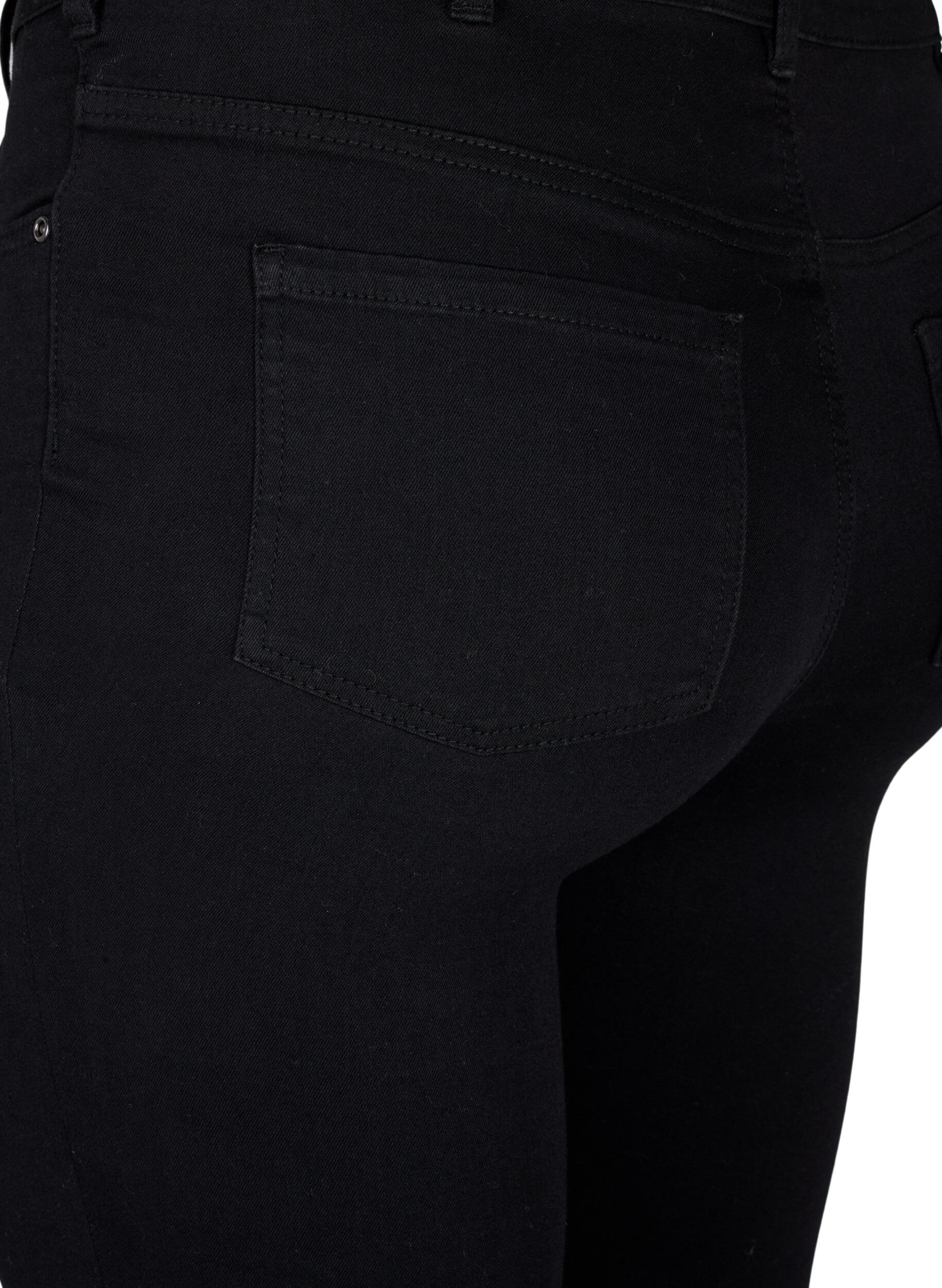 ZizziSuper smalle jeans met hoge taille, Black, Packshot image number 3