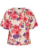 Katoenen shirt met korte mouwen en een V-hals, Rood, Packshot image number 0