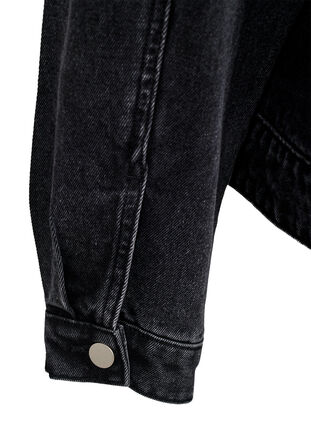 ZizziSpijkerjack met parelfranjes, Grey Denim, Packshot image number 3