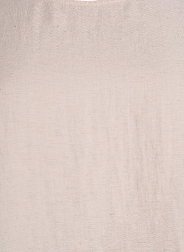 Viscosemix blouse met linnen en geplooide schouders, Oranje, Packshot image number 2