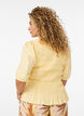 Smock blouse met volantzoom en boothals, Geel, Model image number 2