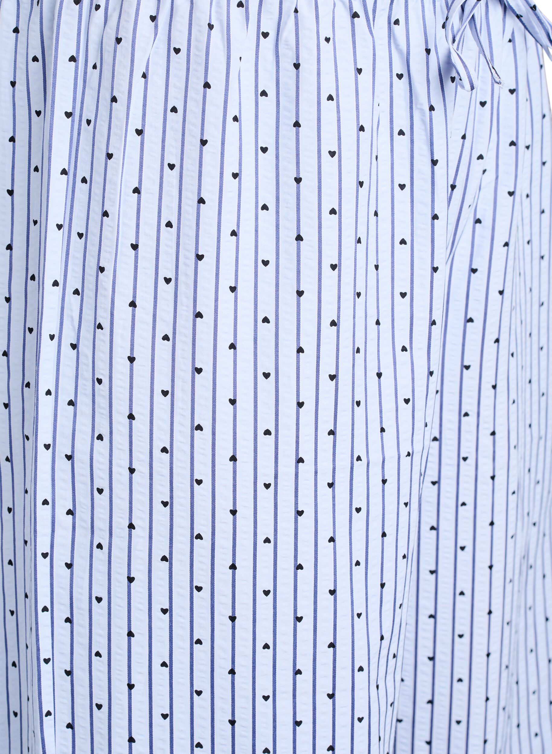 ZizziLosse seersucker-pyjamabroek met hoge taille, Blauw, Packshot image number 2