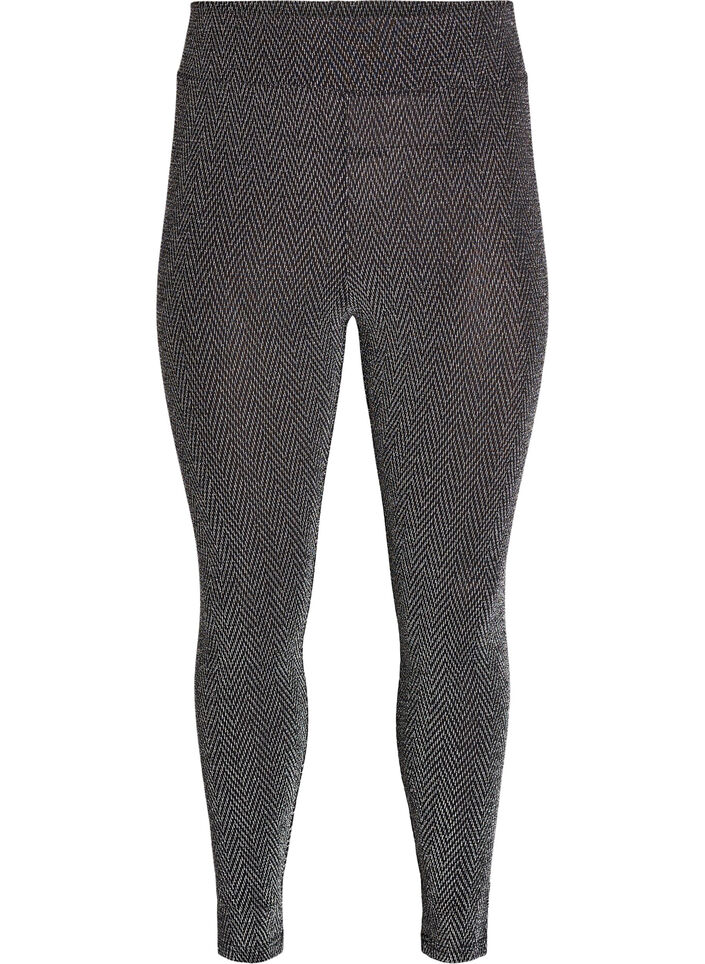 Glitterpatroon leggings, Zwart Glitterpatroon leggings, Zwart, Packshot