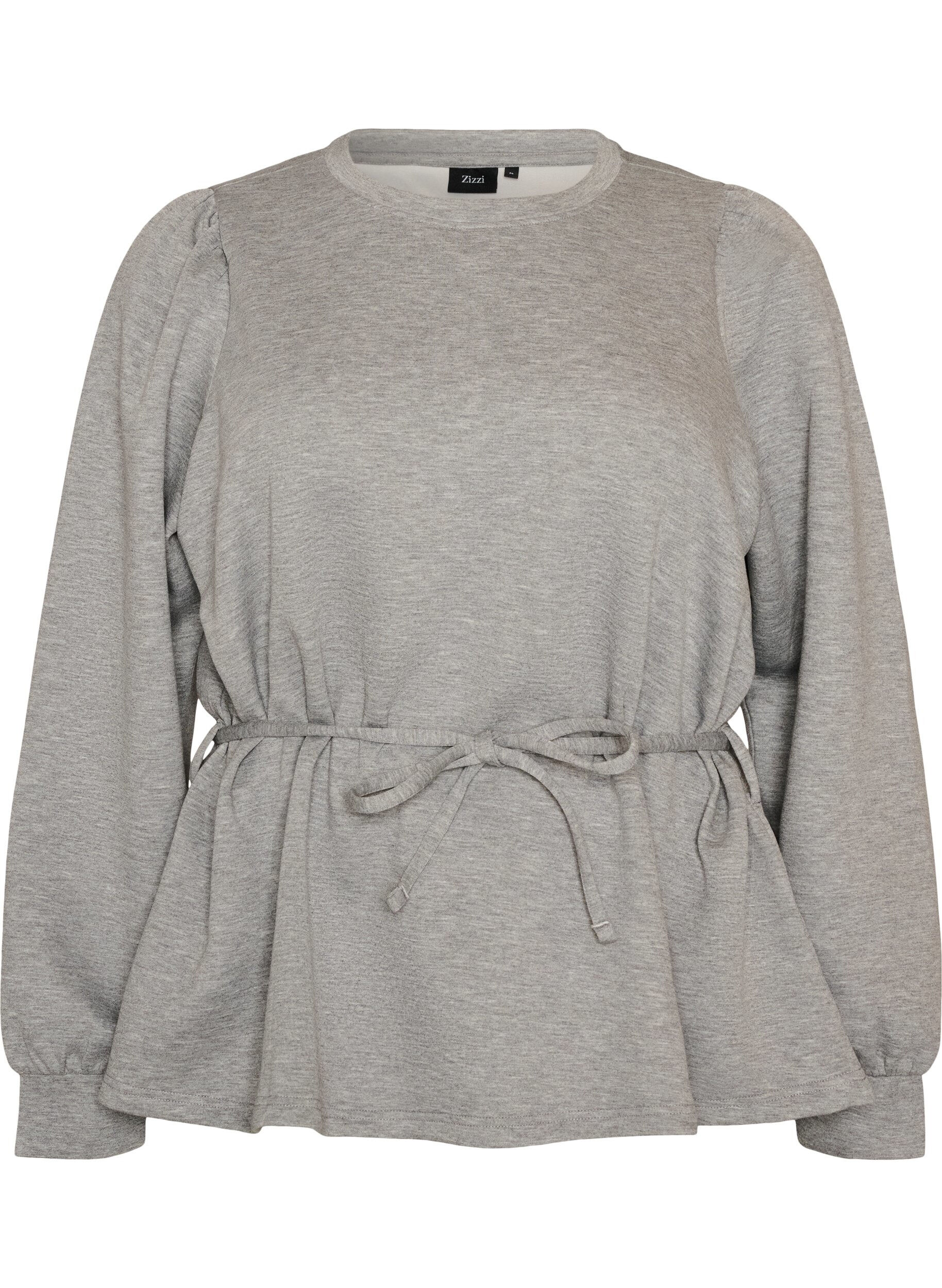 Blouse met strik en pofmouwen