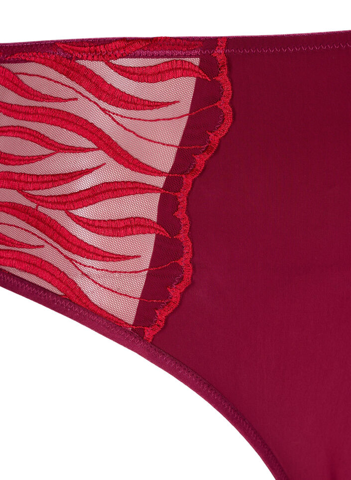 Tai slip met borduursel en normale taille, Rhododendron, Packshot