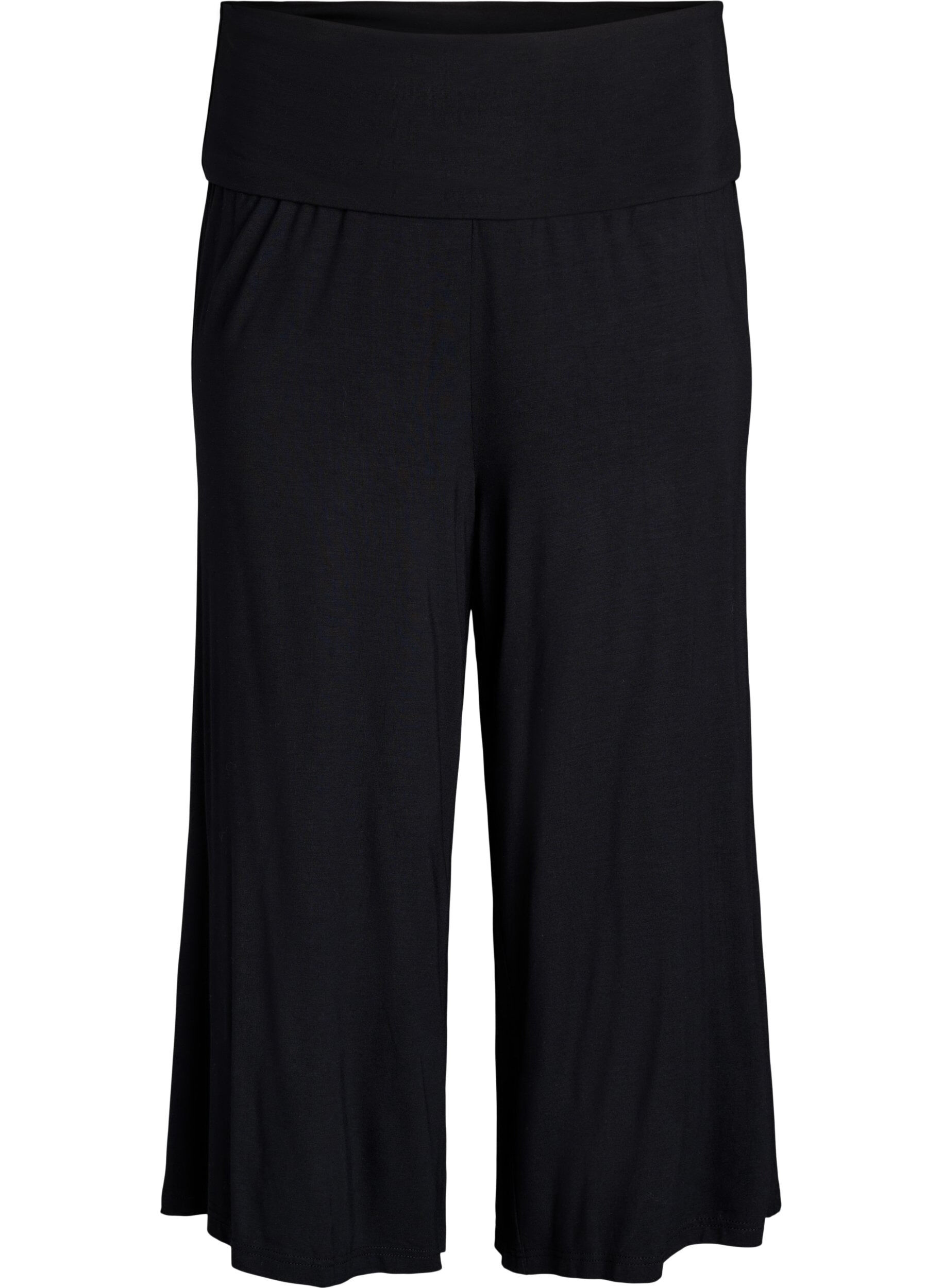 Jersey culotte broek met hoge taille