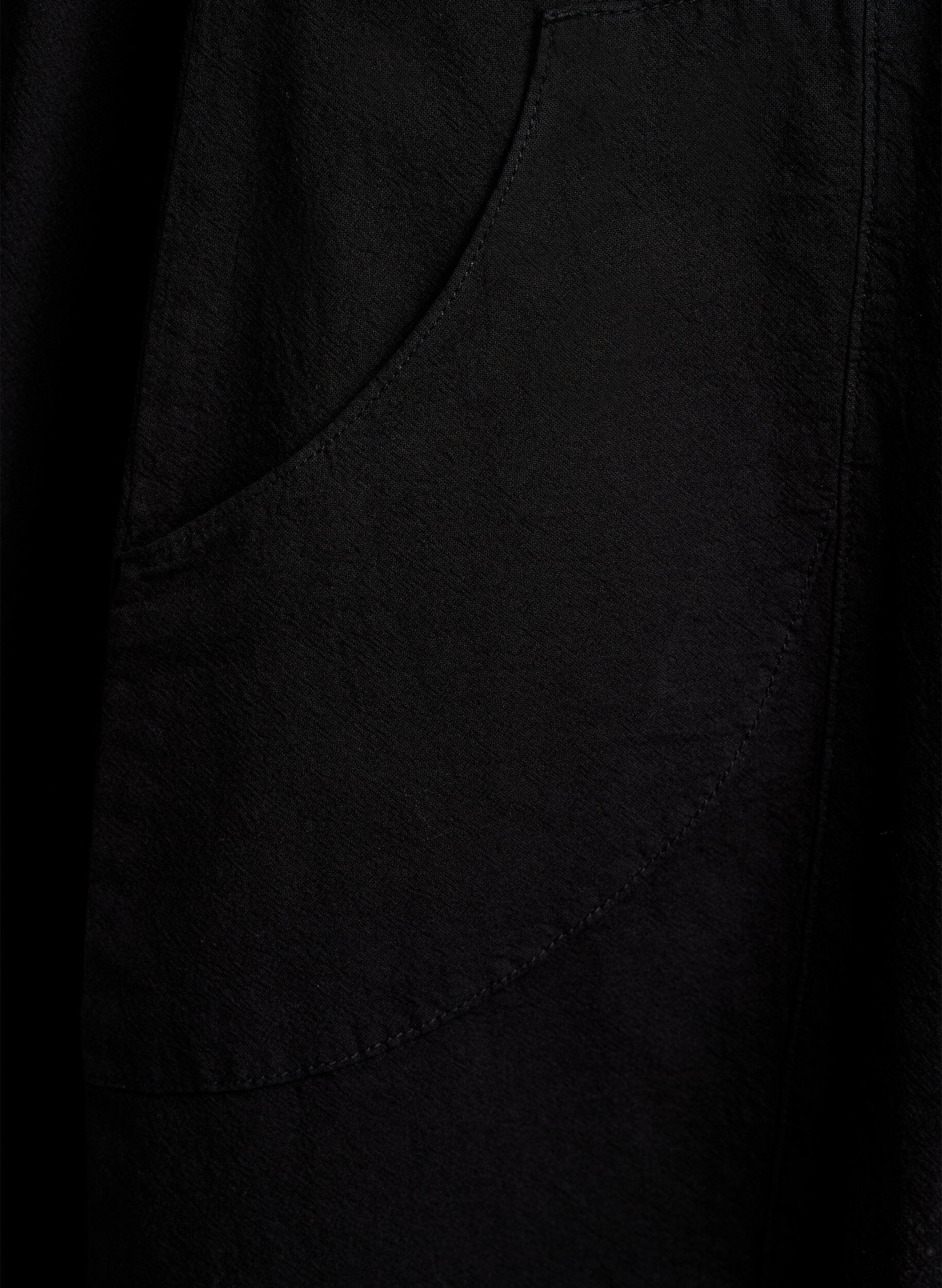 ZizziKatoenen jurk met korte mouwen, Zwart, Packshot image number 3