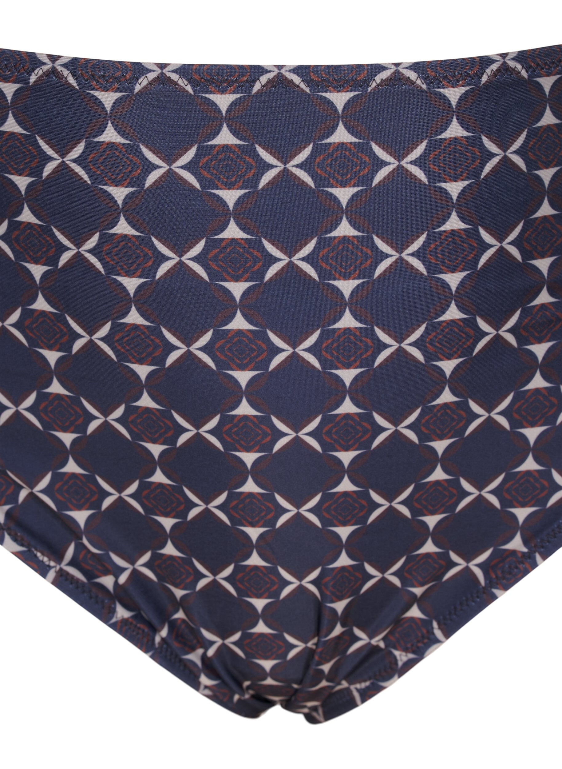 ZizziBikinislip met hoge taille en print, Blauw, Packshot image number 2