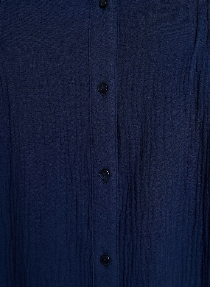 Katoenen mousseline blouse met geborduurde details, Blauw, Packshot image number 2