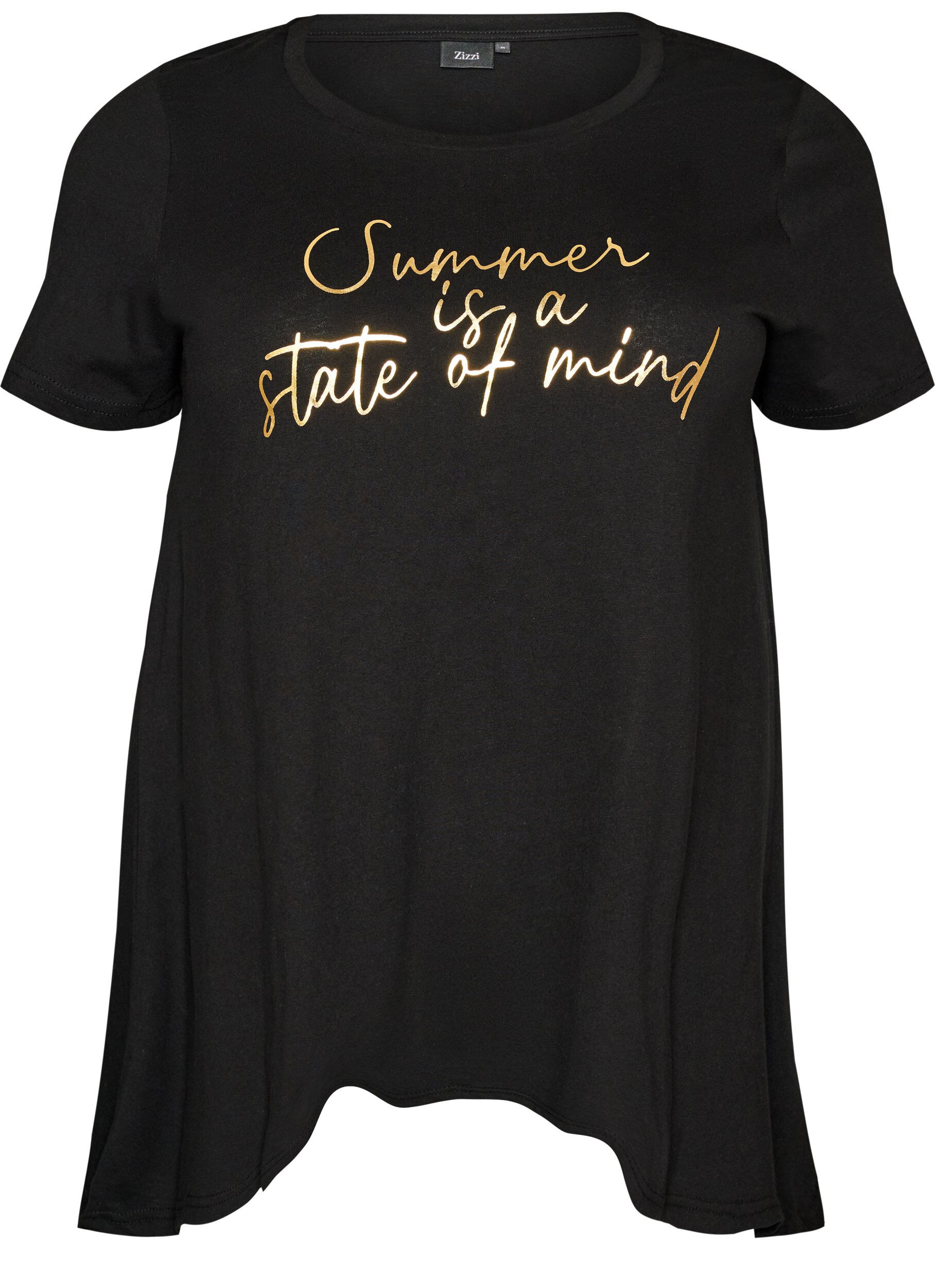 T-shirt met ronde hals en A-lijn vorm