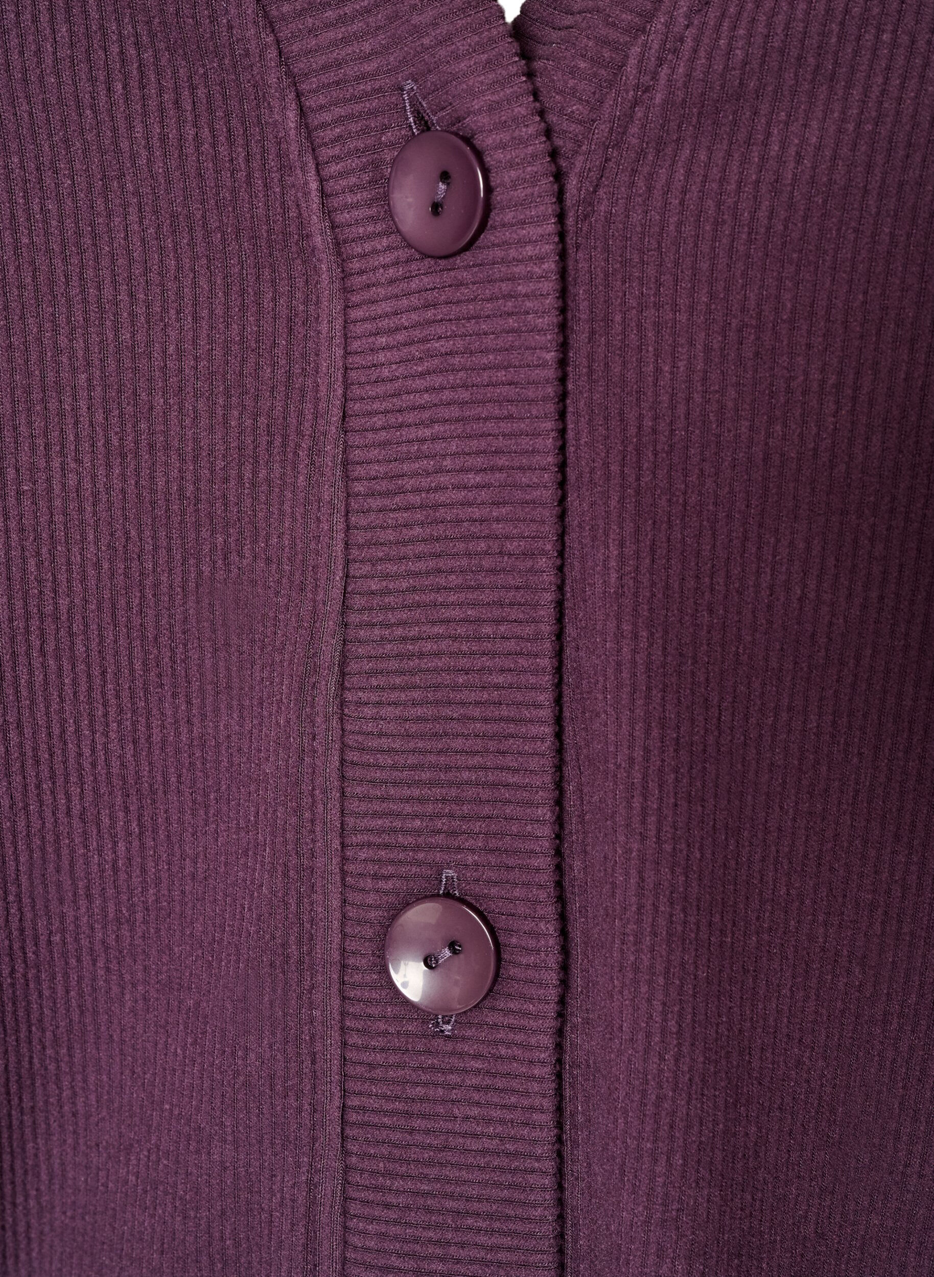 ZizziGeribd jersey vest met V-hals, Paars, Packshot image number 2
