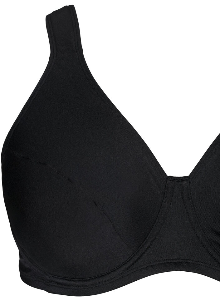 Volledig dekkende bikinitop met beugel, Black, Packshot