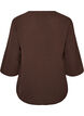 Blouse met 3/4 mouwen, Bruin, Packshot image number 1