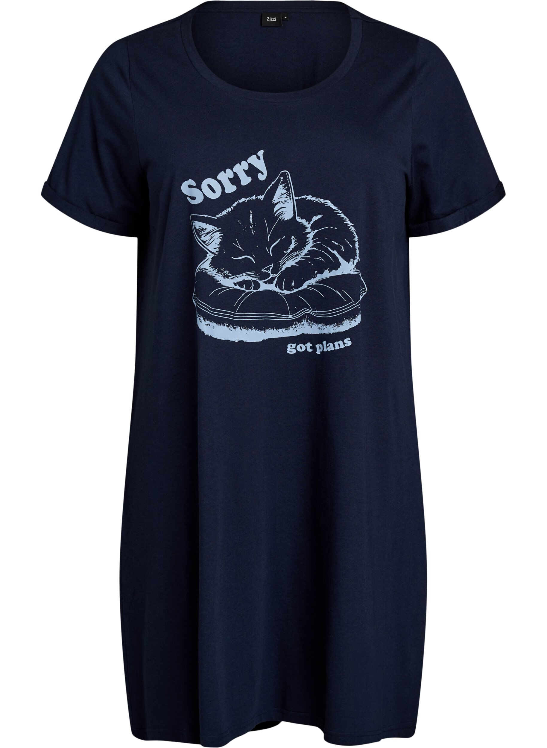 Nachtjapon met korte mouwen van biologisch katoen