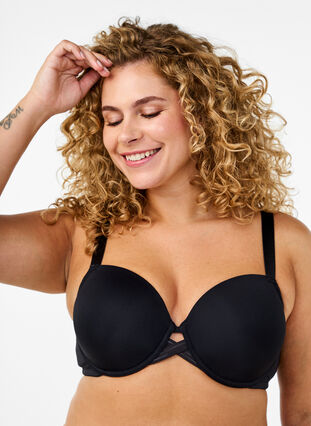 ZizziVoorgevormde beha met decoratie midden voor, Black, Model image number 2