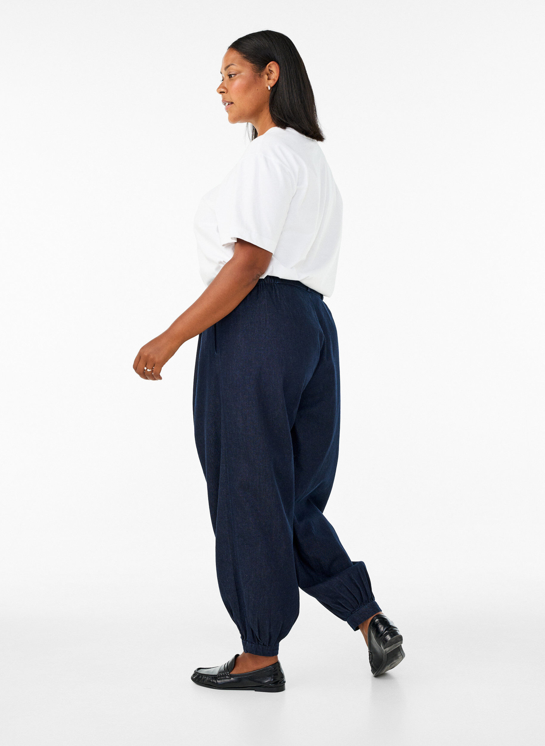 ZizziHigh waist ballonjeans, Blauw, Model image number 1